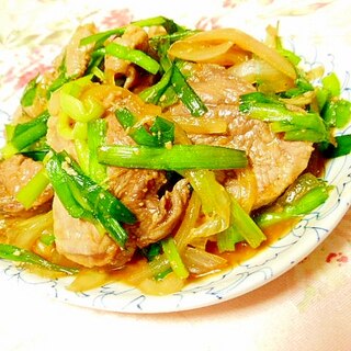 プルコギたれｄｅ❤韮と新玉葱と豚肉の炒め物❤